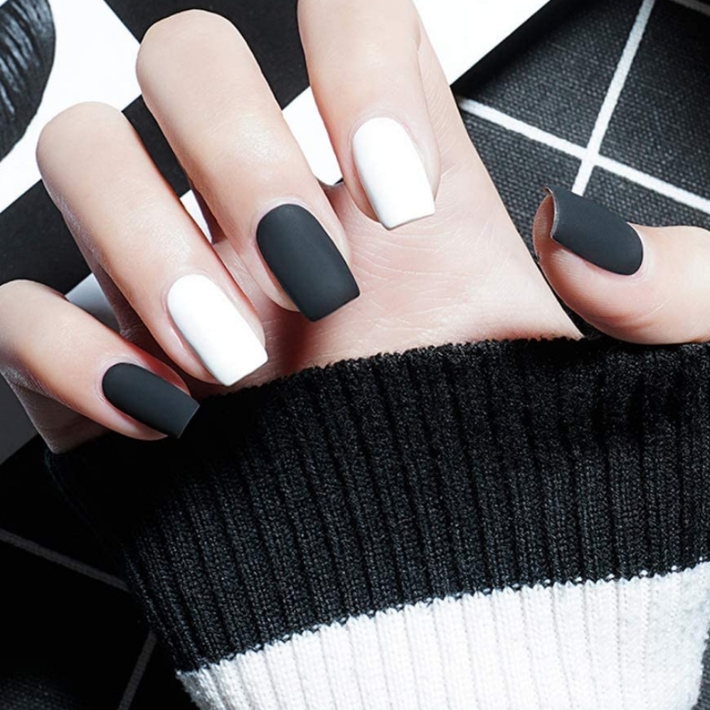 Gel Nail Polish Set - Black & White